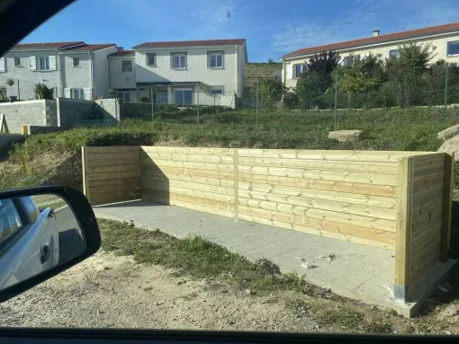 Réalisation palissade en bois, Saint-Étienne, BESSARDET Paysage