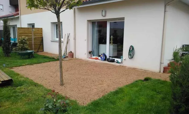 Terrasse en bois IPE à La Talaudière, Saint-Étienne, BESSARDET Paysage